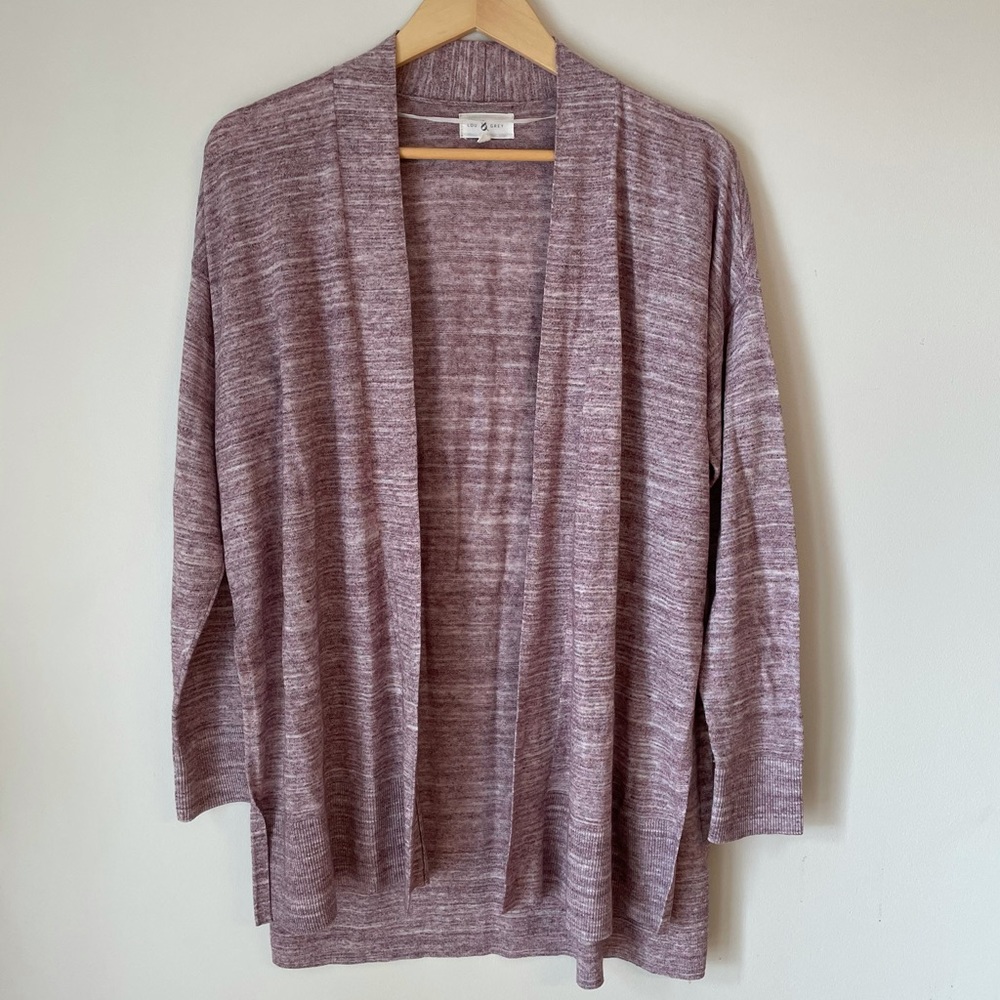 Lou & Grey Super Soft plain Purple Cardigan